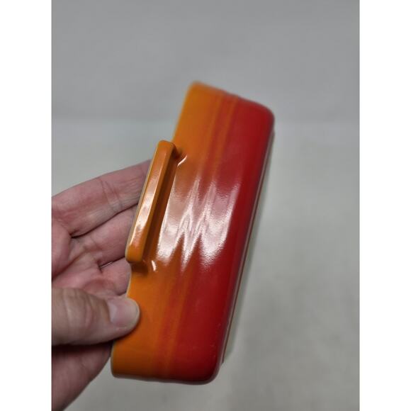 Le Creuset Flame Orange 6" Square Baking Dish Casserole Ombre - Picture 5 of 12